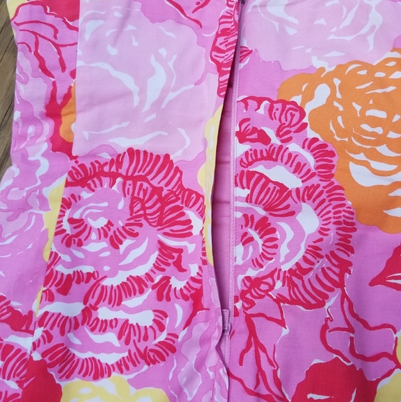 Lilly Pulitzer pink/yellow pleated bow dress 2 - Picture 9 of 10